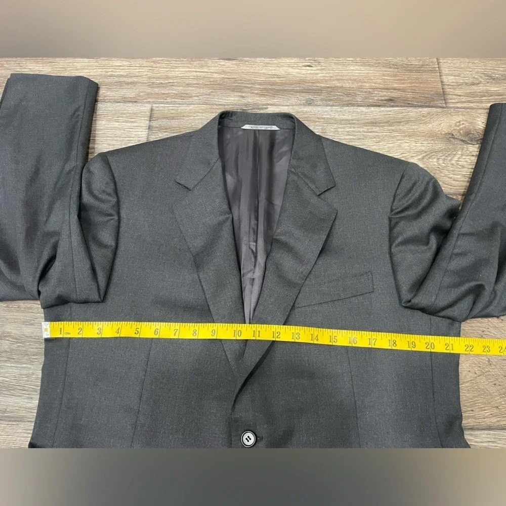 Canali Modern Fit Pure Wool Brown‎ Label 13220 Two Button Dark Gray Blazer 42R